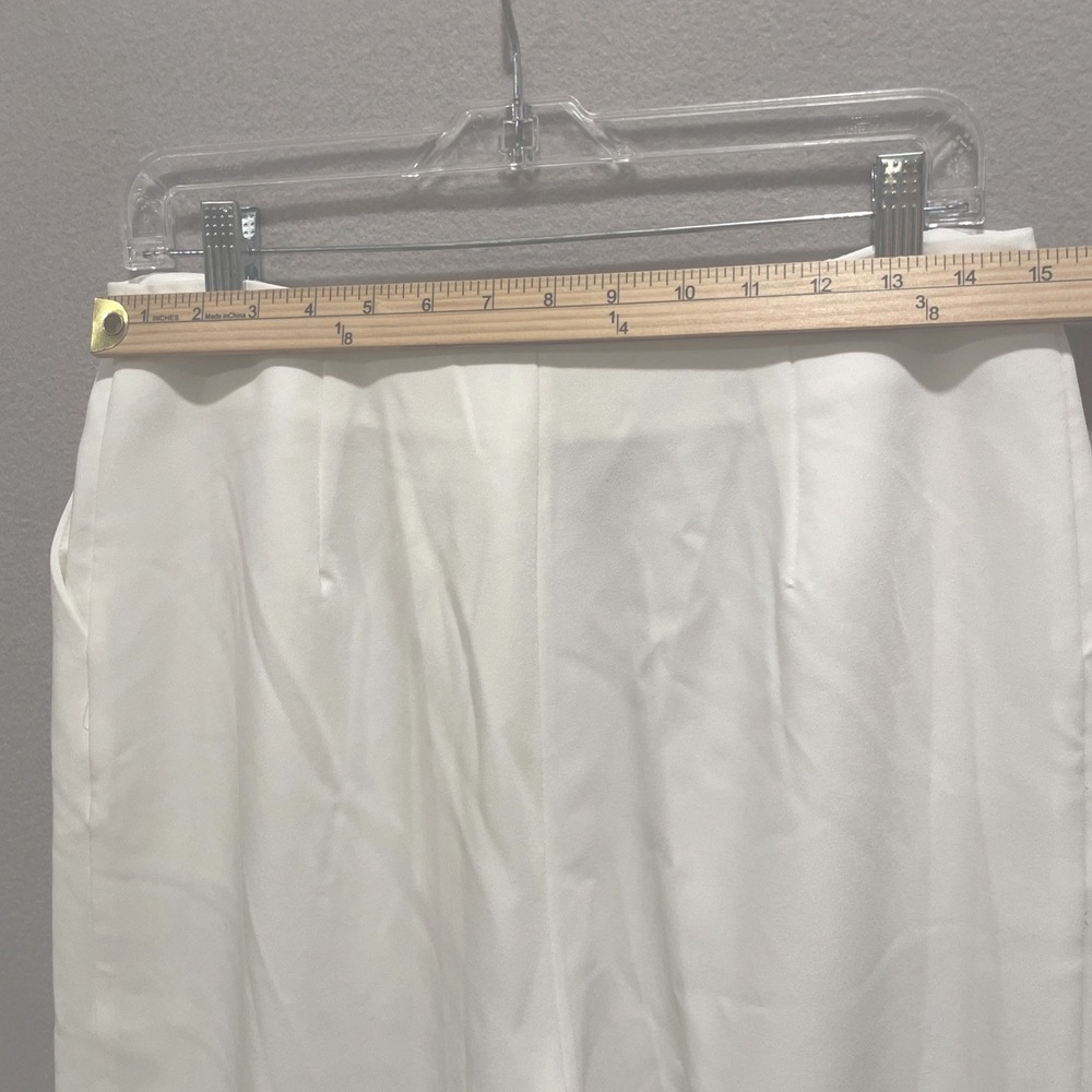 NWT Commense Solid Wide Leg Pants LARGE Stylish WHITE Quality Fast Shipping - Picture 9 of 10